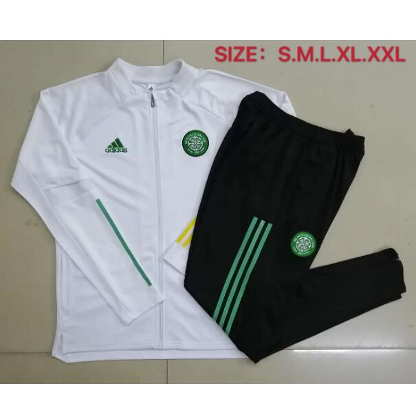 Celtic White Training Kits Jacket with pants 2020/21